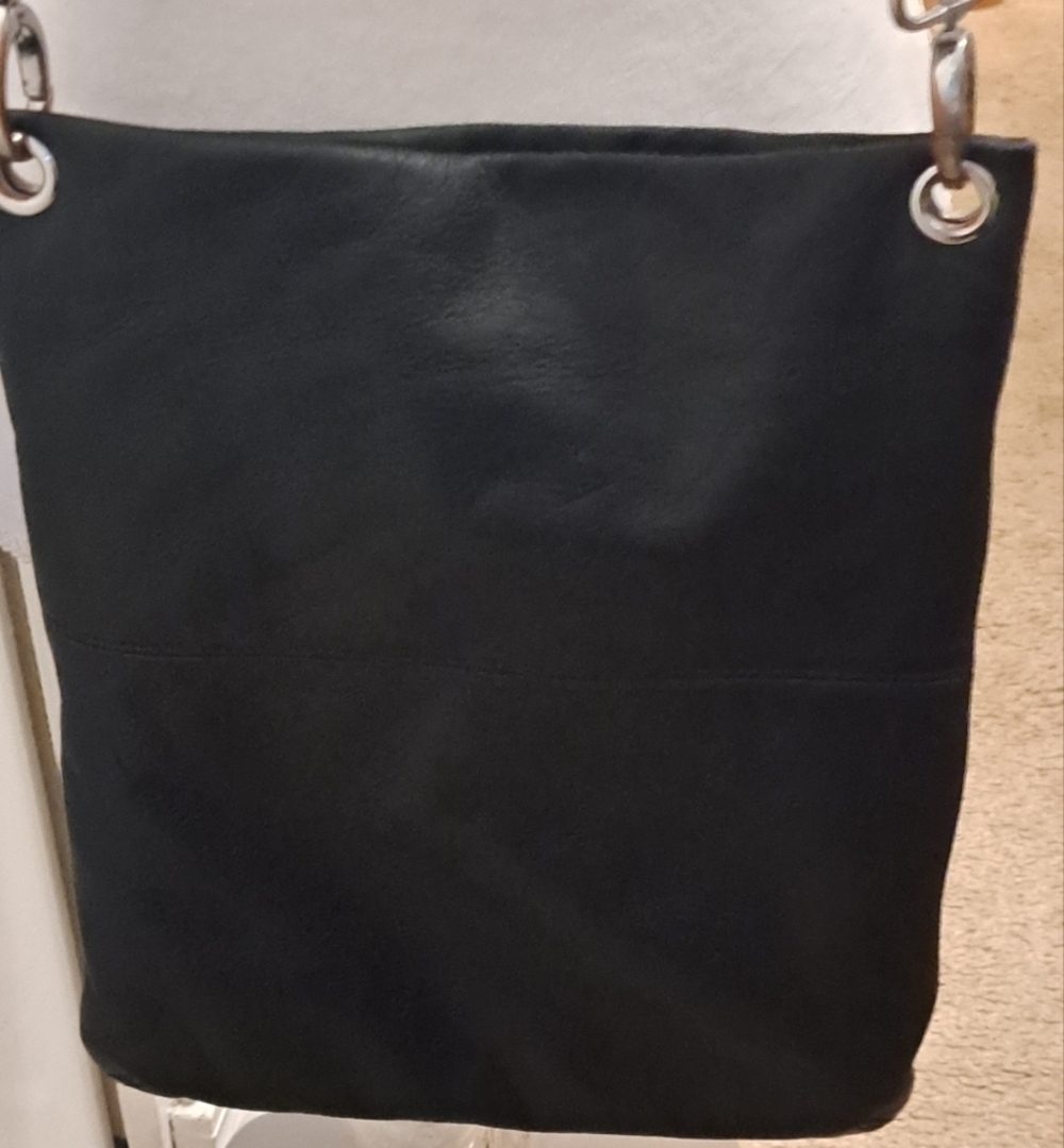 Margot Leather Triple Zipper Crossbody Bag 10"×12.5"